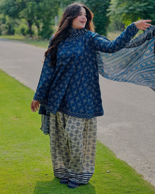 USWA ZIA 3 PCS STYLISH DRESS